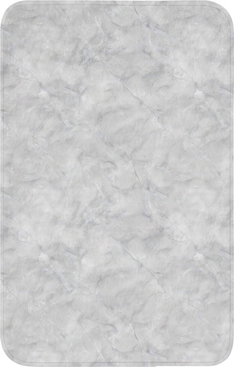WC mat 50x80 cm - Antislip - Grijs - Marmer - Mat - Toiletmat - Vloermat - Douchemat - Toi