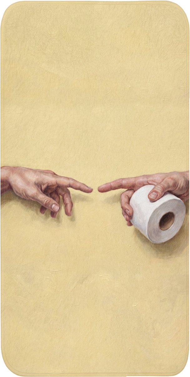 Badmat 60x120 cm - Antislip - Klassiek - Kunst - Humor - Badmatten voor badkamer - Badkamermat - Douchemat - Badkamer mat