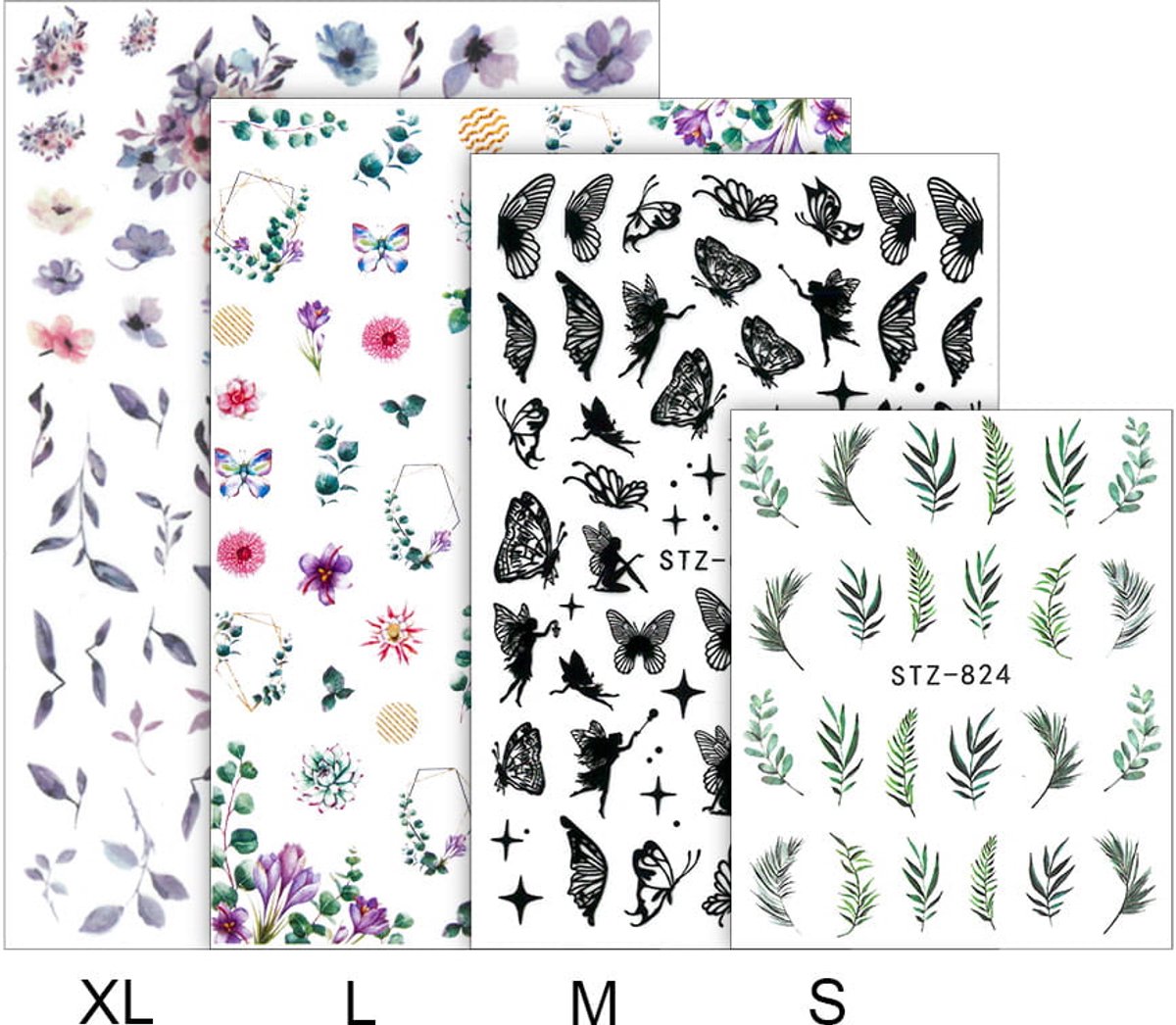 GNB-LAB F282 Serie - Kerstnagelstickers - Dun - Zelfklevend - Goud