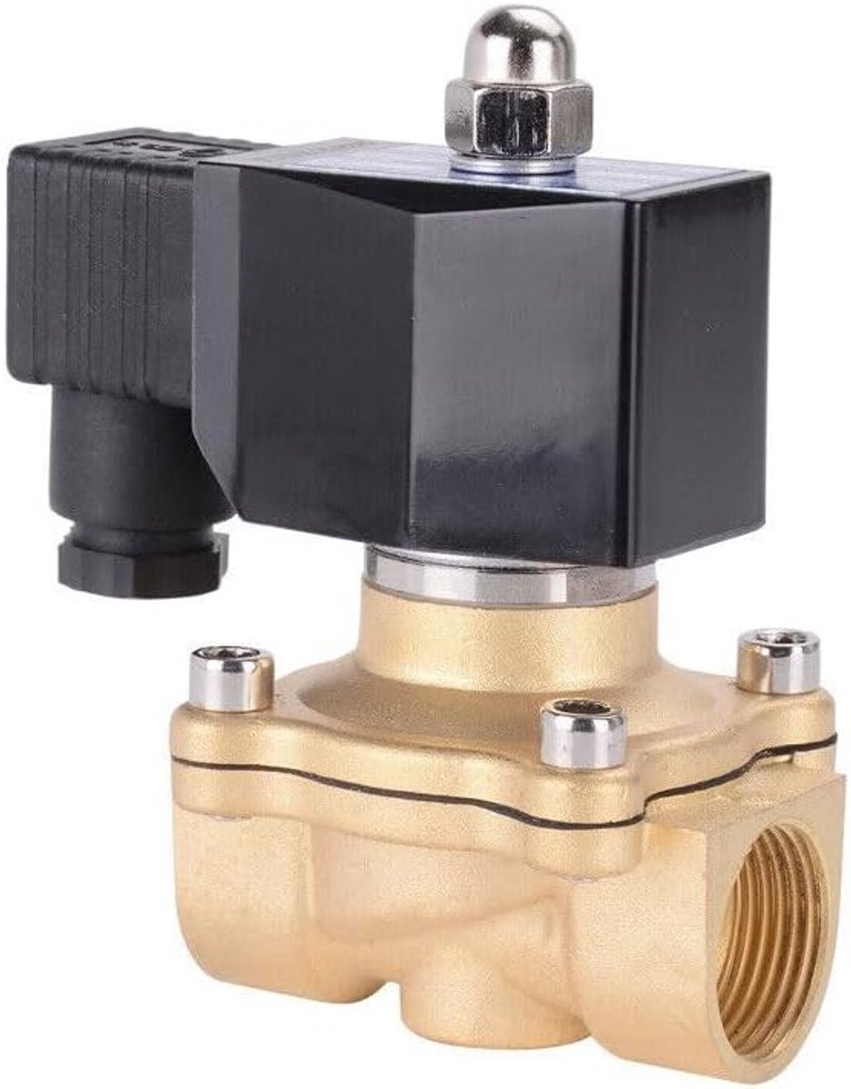 Elektrische solenoïde klep DN15 1/2 inch voor AC 220V - Temperatuurbereik -5 tot 150°C - Messing uitvoering voor efficiënt gebruik