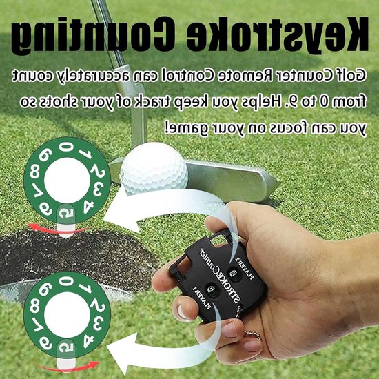 4-delige Golf Score Teller voor 2 Spelers - Draagbaar en Handig - Mini Slag Clicker voor Toernooien en Spellen — afbeelding 5
