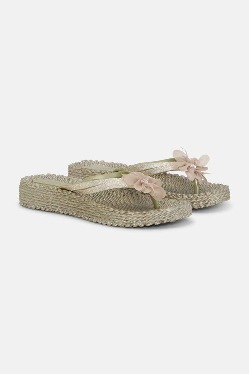 Slippers met bloem en lichte plateauzool CHEERFUL17F