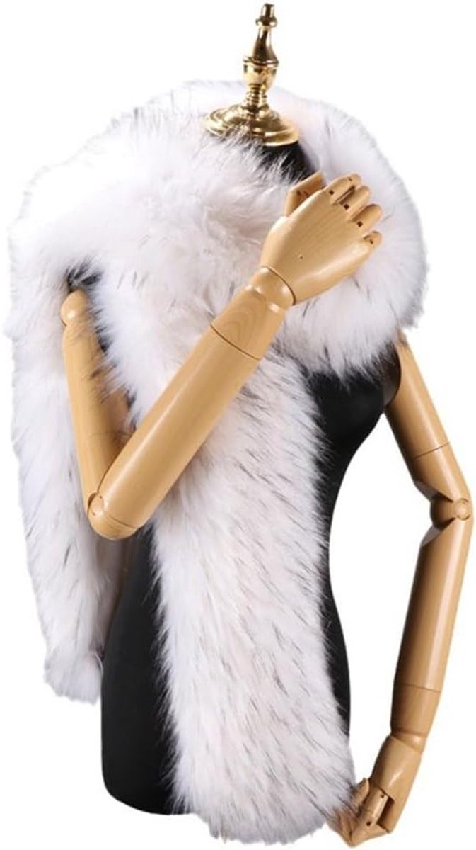 Lange Faux Fur Sjaal voor Dames van 180 cm - Winter Sjaal, Bruidsstola en Avondmode Accessoire