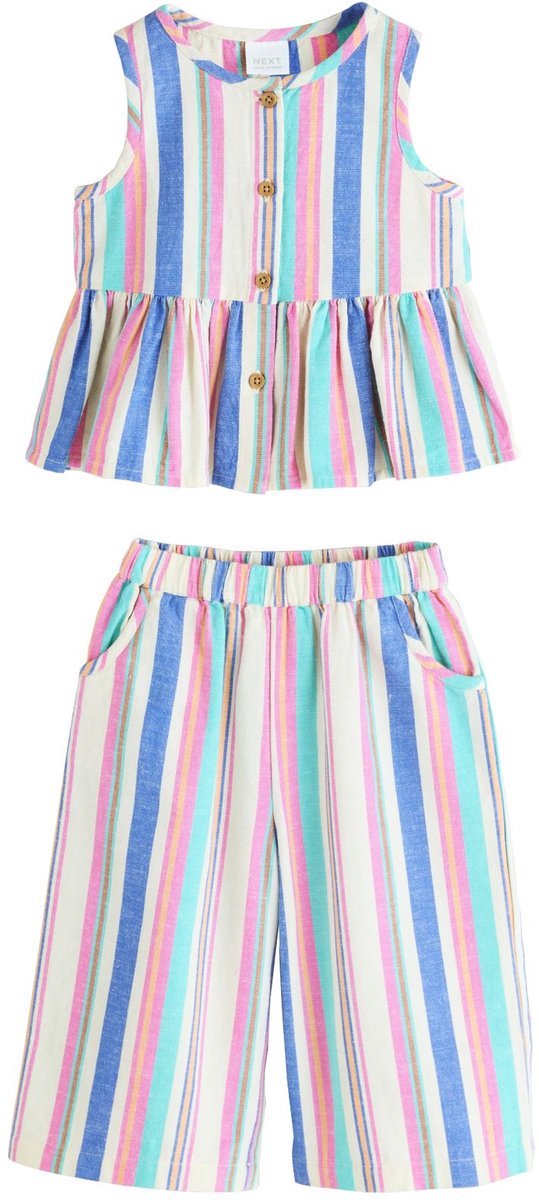 Next - Meisjes - Combisetje van blouse en broek - Blauw