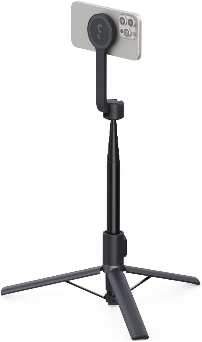Shiftcam SnapStand Max – Compatibel met MagSafe – Bluetooth afstandsbediening tot 10 meter – Stevige en lichtgewicht aluminium constructie - Zwart