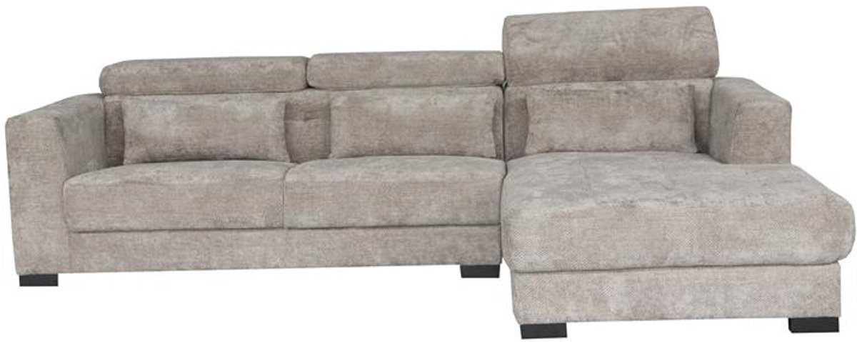 Tower Living Chaise Longue Bank Brighton - Taupe Stof - Rechts - 281x196x76cm
