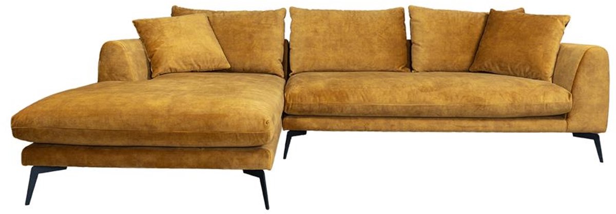 Tower Living Chaise Longue Bank Nottingham - Geel Stof - Links - 288x170x92cm
