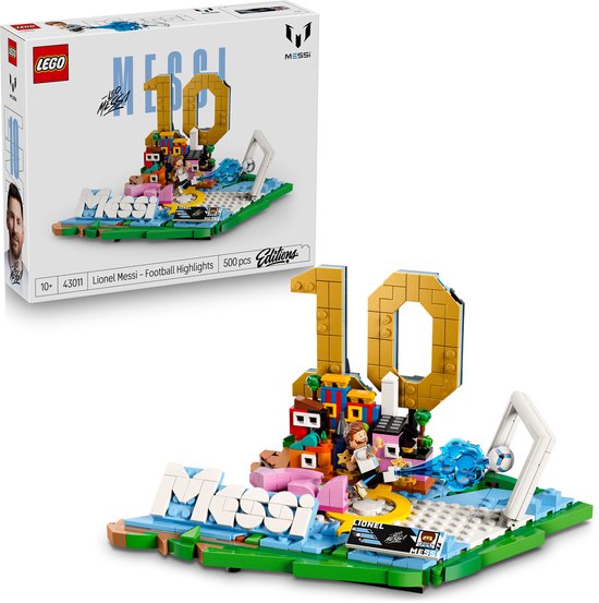 LEGO Editions Lionel Messi – Moments de Football Ensemble de Construction et Décoration de Chambre d'Enfant - 43011