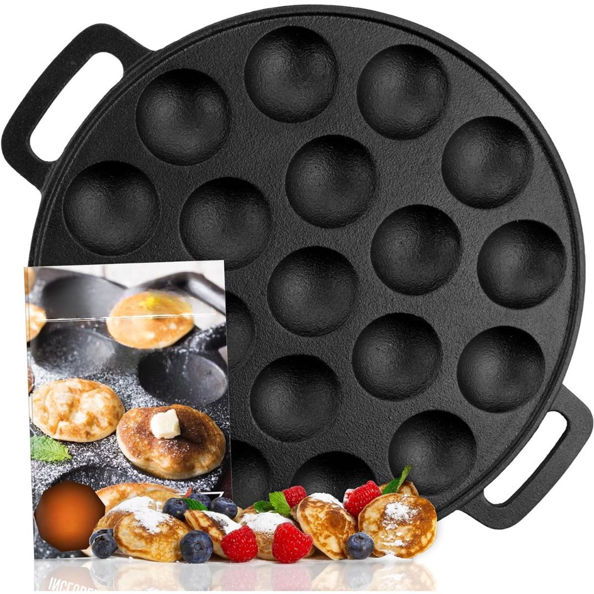 MMP® Poffertjespan electrisch - Poffertjespan - Poffertjespannen - Zwart - ‎25cm x 24cm x 5cm