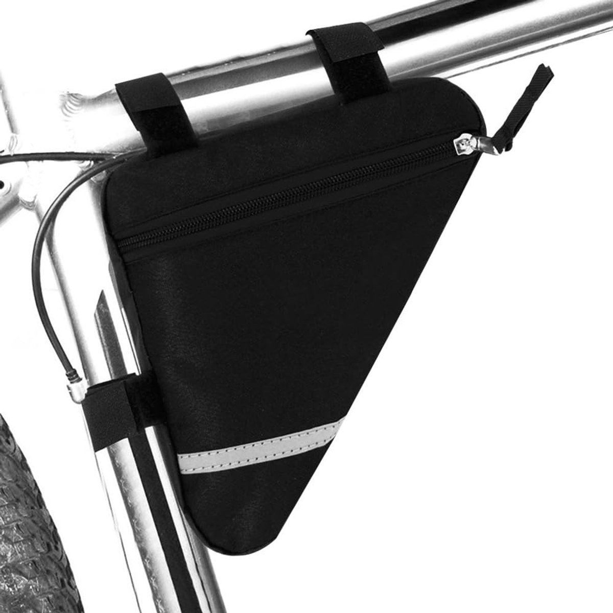 Allecto - Fietstas - Waterdichte Fietstas - Veiligheid bij Nacht - Zwart - Triangle Bag - Geschikt voor Fiets - Zwart