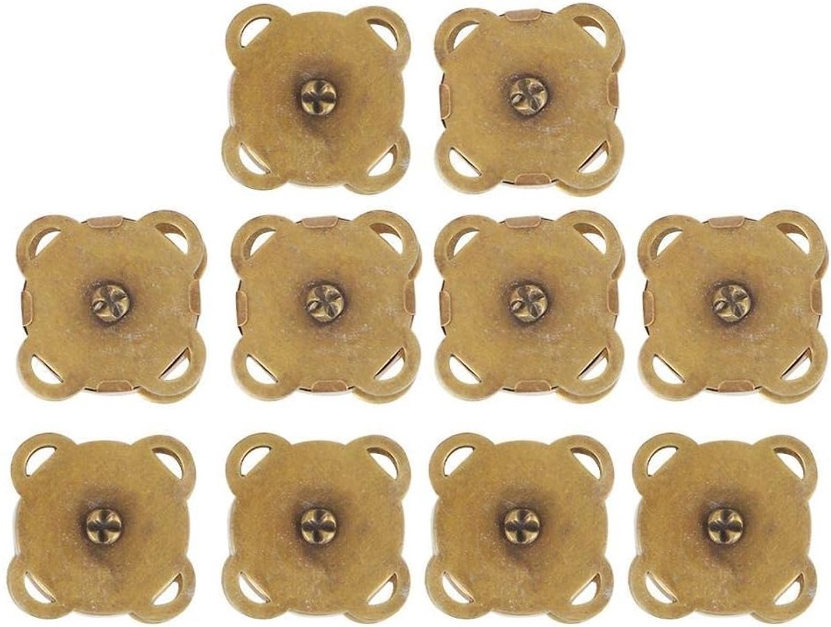 10 Stuks 18.5mm Magnetische Tas Sluitingen voor Handtassen, Portemonnees en Doe-Het-Zelf Accessoires