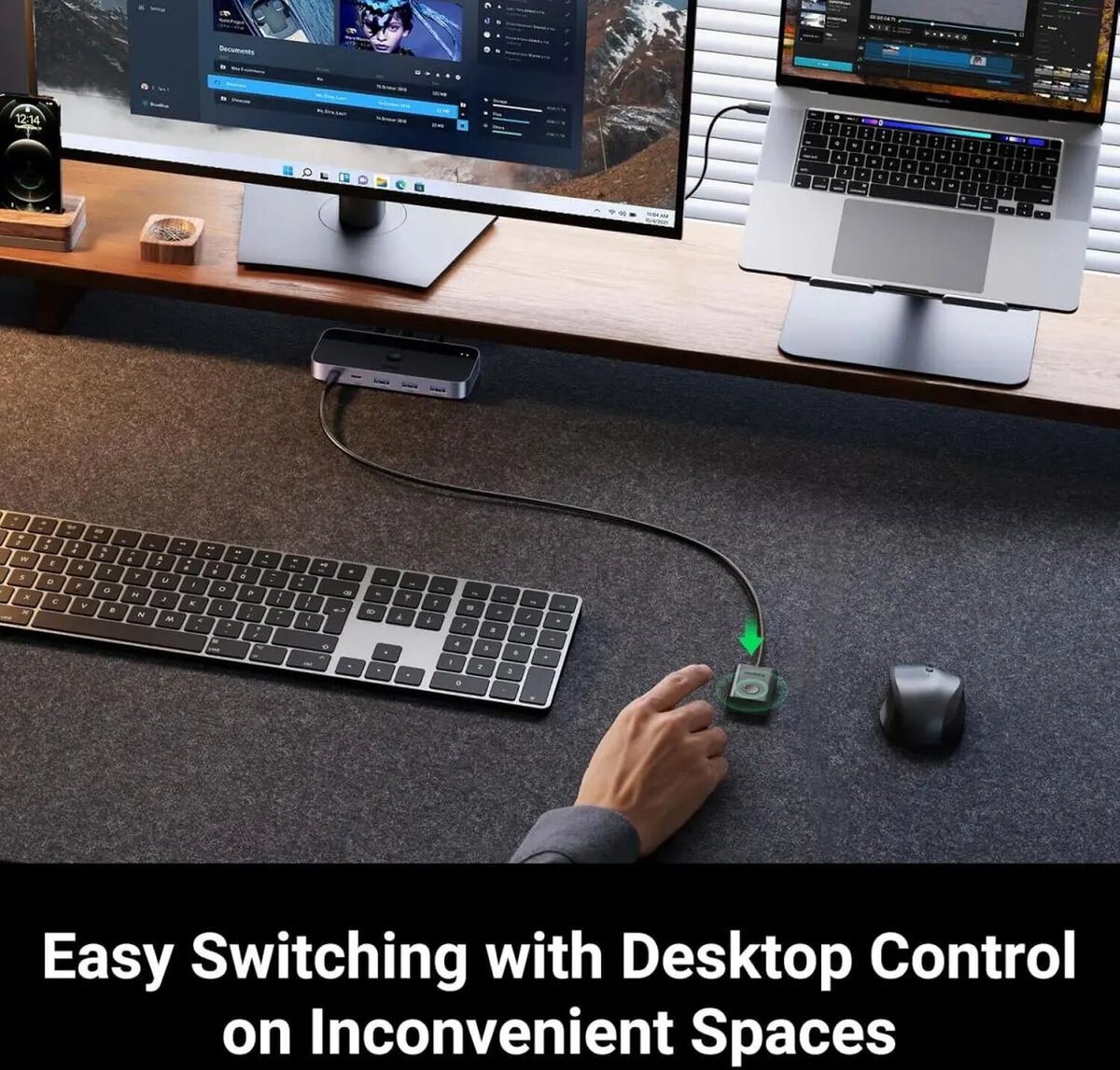 UGREEN USB 3.0 Sharing Switch - 2 in 4 Out - 2 Computers delen 4 USB-A/C apparaten - USB Switcher Hub voor toetsenbord, muis, printer - 5Gbps Dataoverdracht - Plug and Play — afbeelding 3