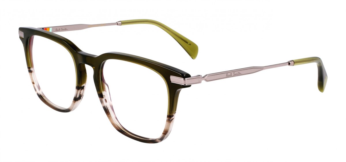 Paul Smith PS24624 LEDBURY Transparent olive / striped ol 53/19/145 MAN Brilmonturen