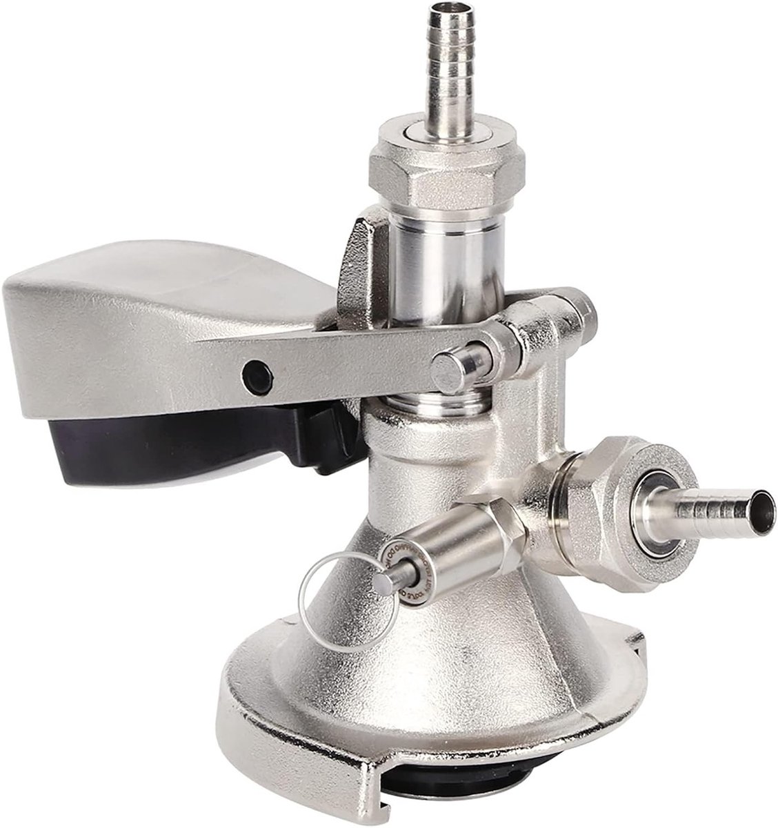 RVS Keg Coupler voor Bier, Professionele Keg Connector, Tapaccessoire voor Perfecte Schenkervaring en Duurzaam Gebruik