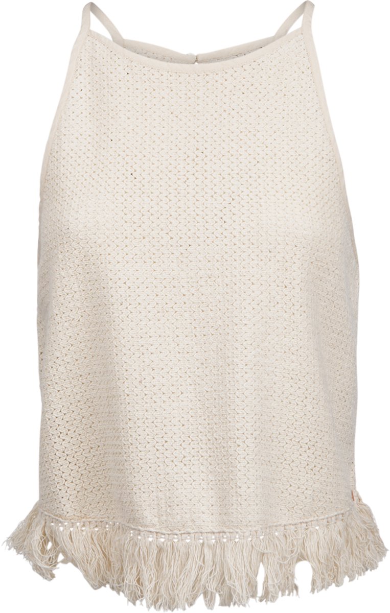 Brunotti Festilee Top Canvas Dames 100% Katoen Cropped Fit Zomer Look XS Beige