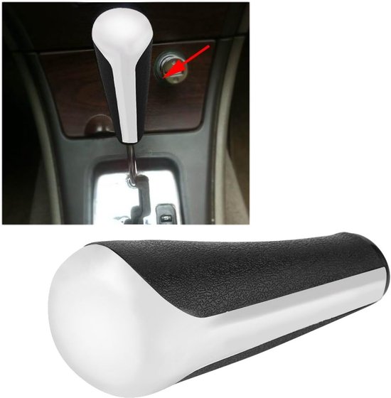 Schakelpookknop Automatisch - Pookknop Versnellingsbak - Comfortabel Rijden - Ergonomisch Ontwerp - 110 mm Lengte - Zwart en Zilver — afbeelding 5
