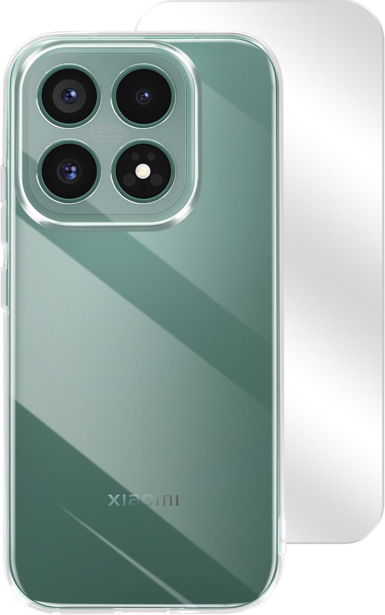Mayaxess, Hoesje voor Xiaomi 17 met Gehard Glas Schermbescherming, Transparant