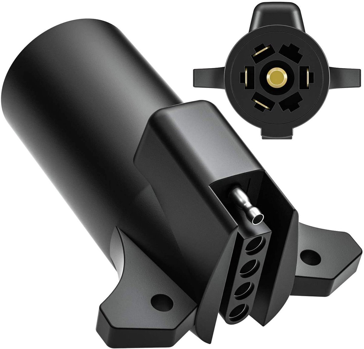 Allecto - 7-way adapter plug - camper en trailer - 13 naar 7-pins - converter - elektrisch aansluiten - stekker adapter - geschikt voor voertuigen ...