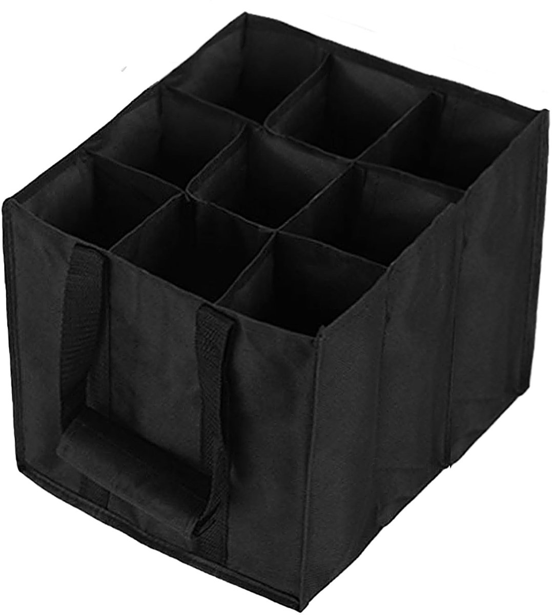 Allecto - Flessentas - Wijnopslag - Lichtgewicht en veilig - Zwart - Handige schoudertas - Perfect voor wijnliefhebbers - Ideaal voor picknicks