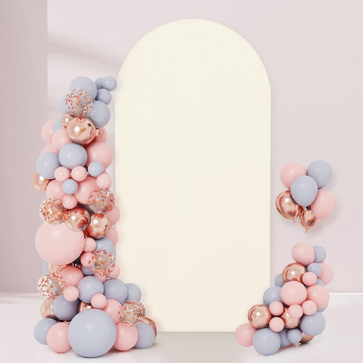 NTHProducts - Beige Wedding Arch Backdrop Cover - Stretchy Arch Cover - Dubbelzijdig Design - 2 m x 1 m - Geschikt voor Bruiloften - Evenementen Decoratie