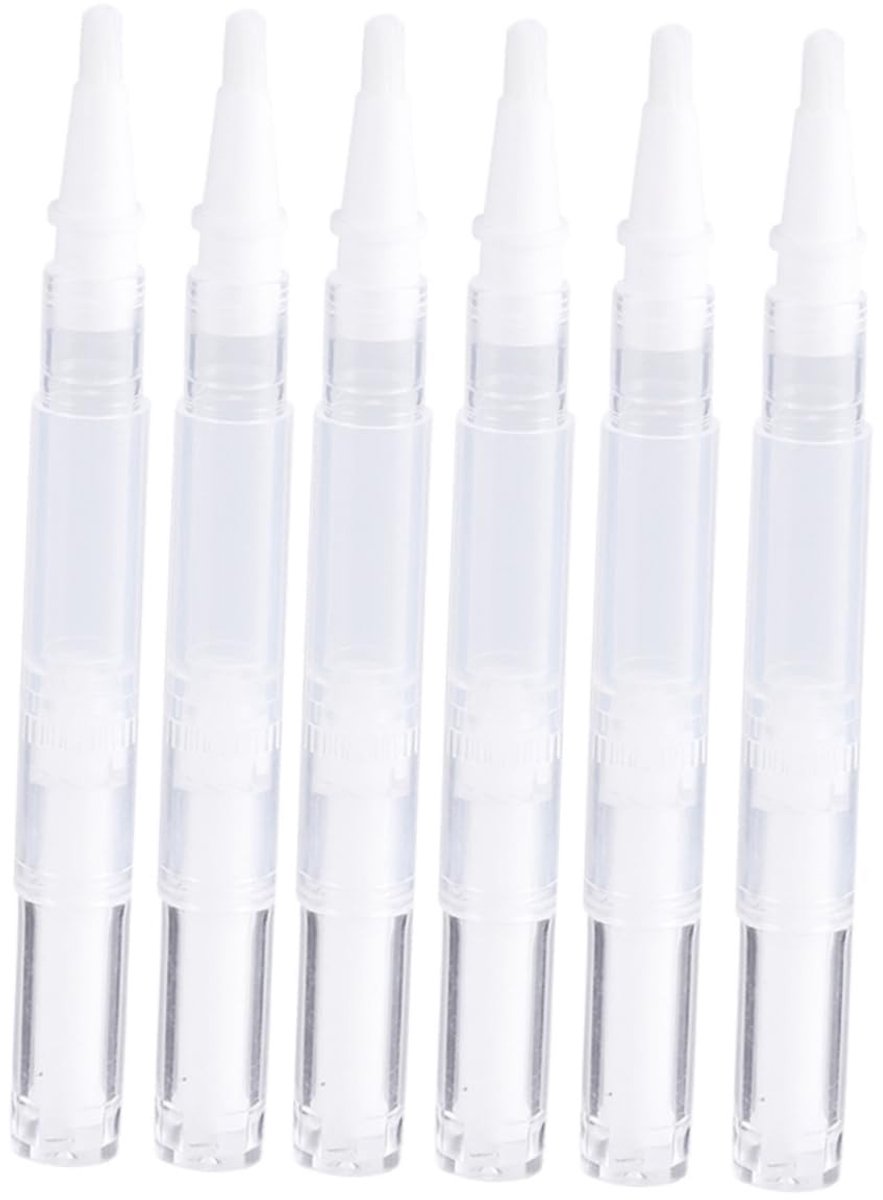 MTTProducts - Transparante Borsteltips - Set van 6 - Ideaal voor Oogverzorging - 5 ml - Precisie Applicatie - Leeg voor Serum - Geschikt voor Alle Make-up
