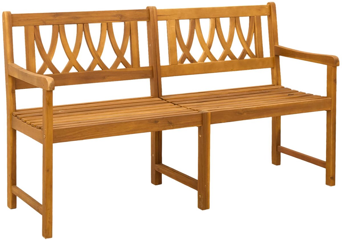 vidaXL - Tuinbank - Naturel - 150 - x - 55,5 - x - 90 - cm - Massief - Acacia - Hout