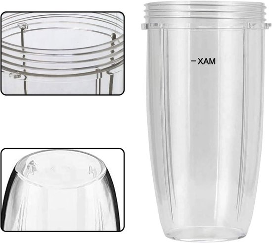 710ml Vervangende Cup voor Blenders, Duidelijke Mokken Accessoires voor Juicers en Smoothie Makers, Geschikt voor 600W en 900W Modellen — afbeelding 5