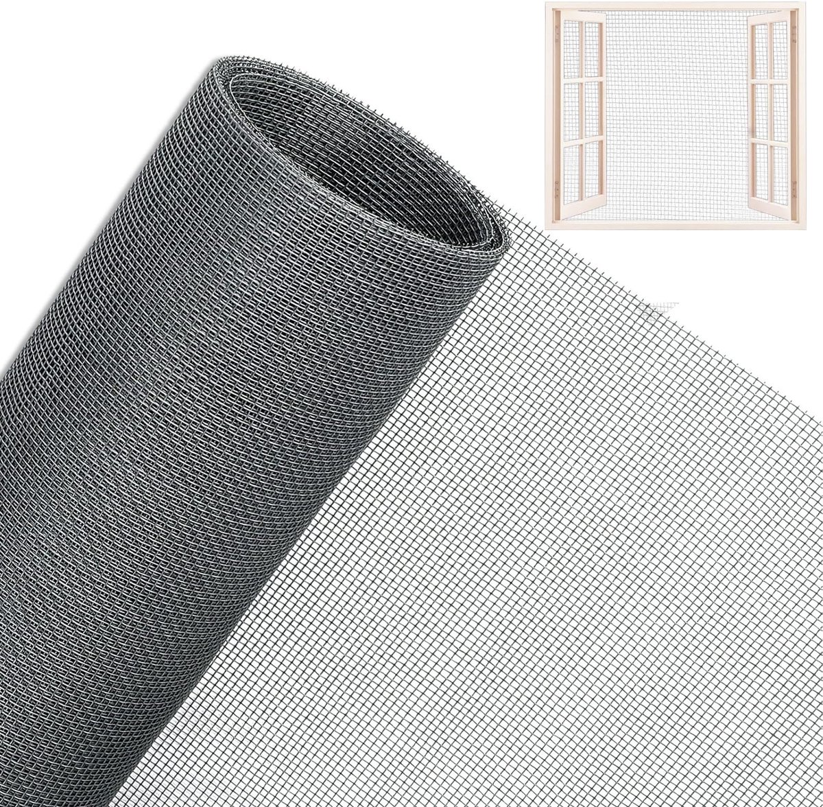NTHProducts - Vliegenscherm - Insectenbescherming - Duurzaam en scheurvast - 120 x 250 mm - Ventilatie en luchtcirculatie - Geschikt voor huishouden en...