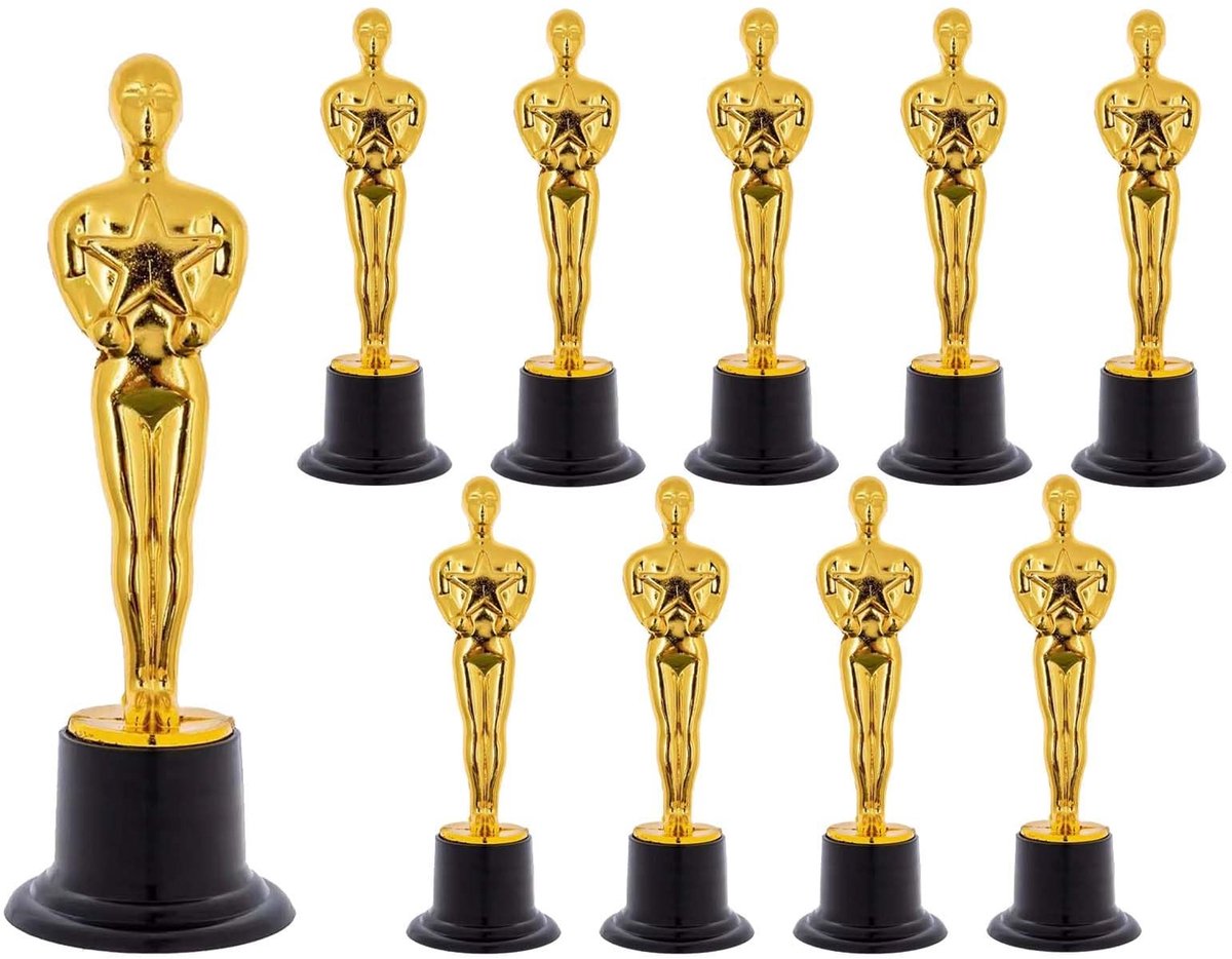 NTHProducts - Gouden Trophies - Plastic Trophies - Perfect voor Feesten - XL Formaat - Prijzen voor Ceremonies - Sportprijzen - Voor Award Ceremonies