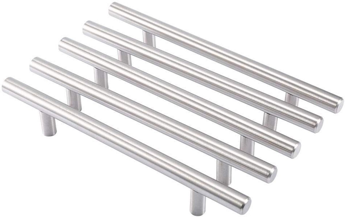 VT Goods - Maniglie per Mobili - Rvs T-vormig - 20 stuks - 12mm diameter - Handgreep voor kast en deur - Modern design - Geschikt voor meubels
