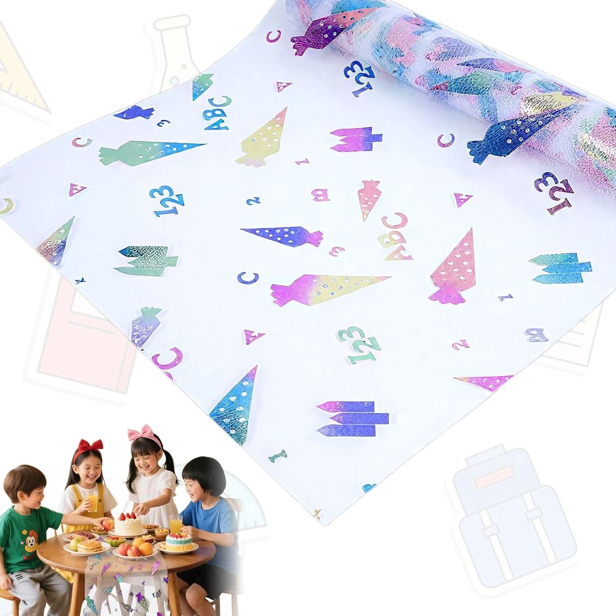 Tafelloper voor Schooldecoratie - Start van het Schooljaar, Inschrijvingsfeest, Tafelversiering en Suikerzakjes