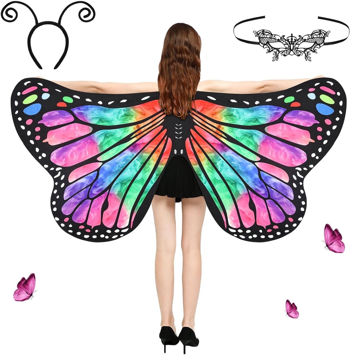 Vleermuisvleugels voor Volwassenen - 168 x 130 cm Polyester Cape voor Halloween, Cosplay en Feestjes