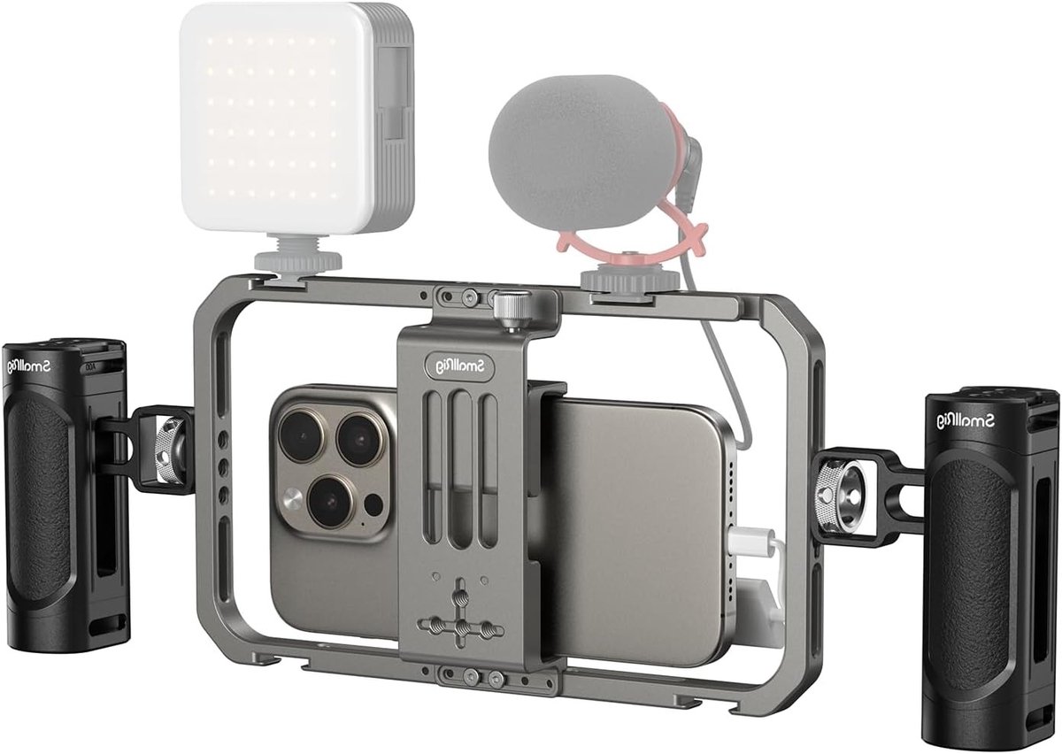 All-in-One Mobiele Telefoon Video Rig Kit voor Videomakers - Aluminium Handheld Stabilizer voor iPhone en Android Smartphones - Professionele Stabilisatie en Creatieve Opnames