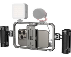 All-in-One Mobiele Telefoon Video Rig Kit voor Videomakers - Aluminium Handheld Stabilizer voor iPhone en Android Smartphones - Professionele Stabilisatie en Creatieve Opnames