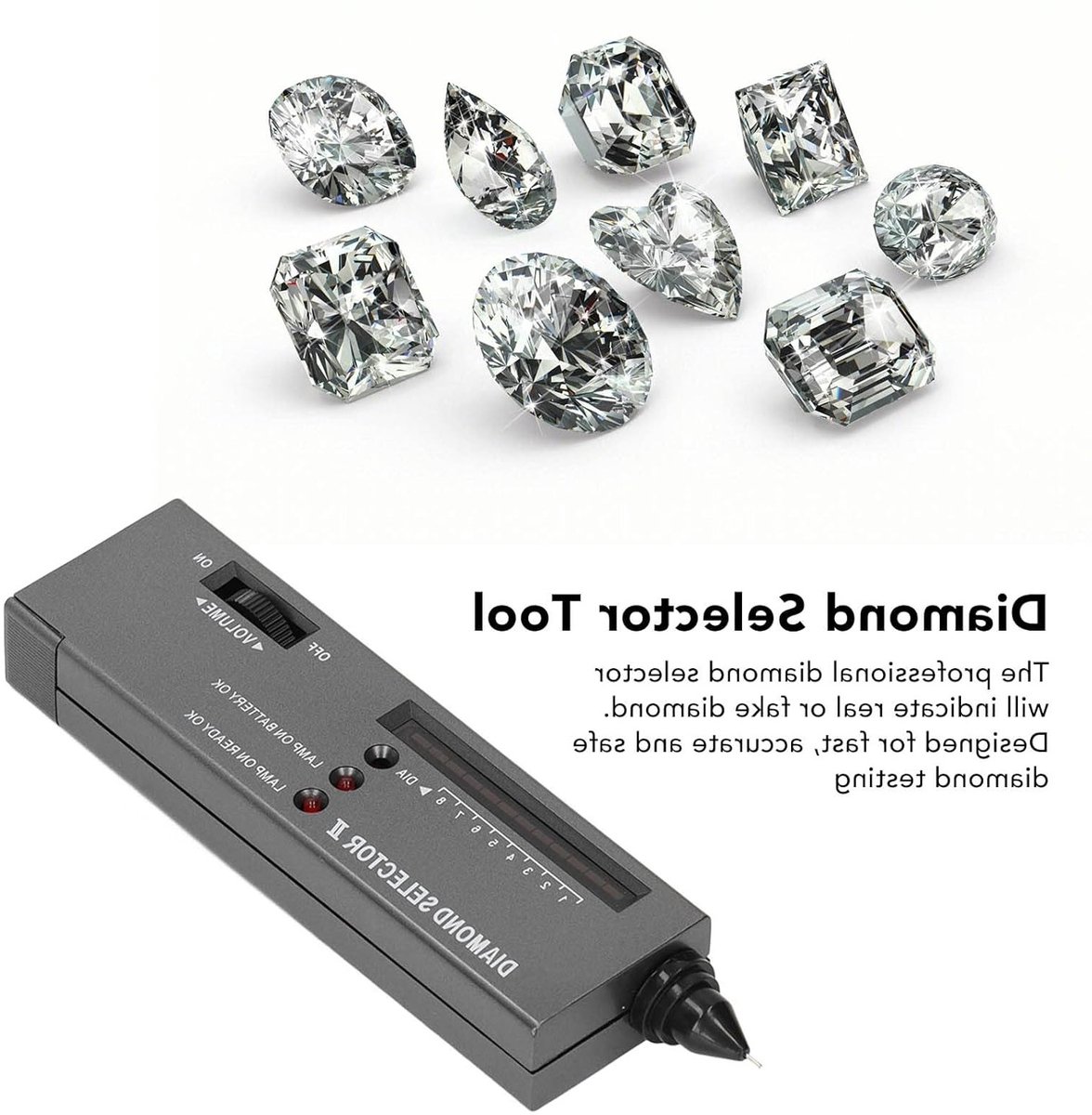 Professionele Diamant Test Pen met 30X LED Vergrootglas - Nauwkeurige Diamant Detector voor Juweliers en Verkopers