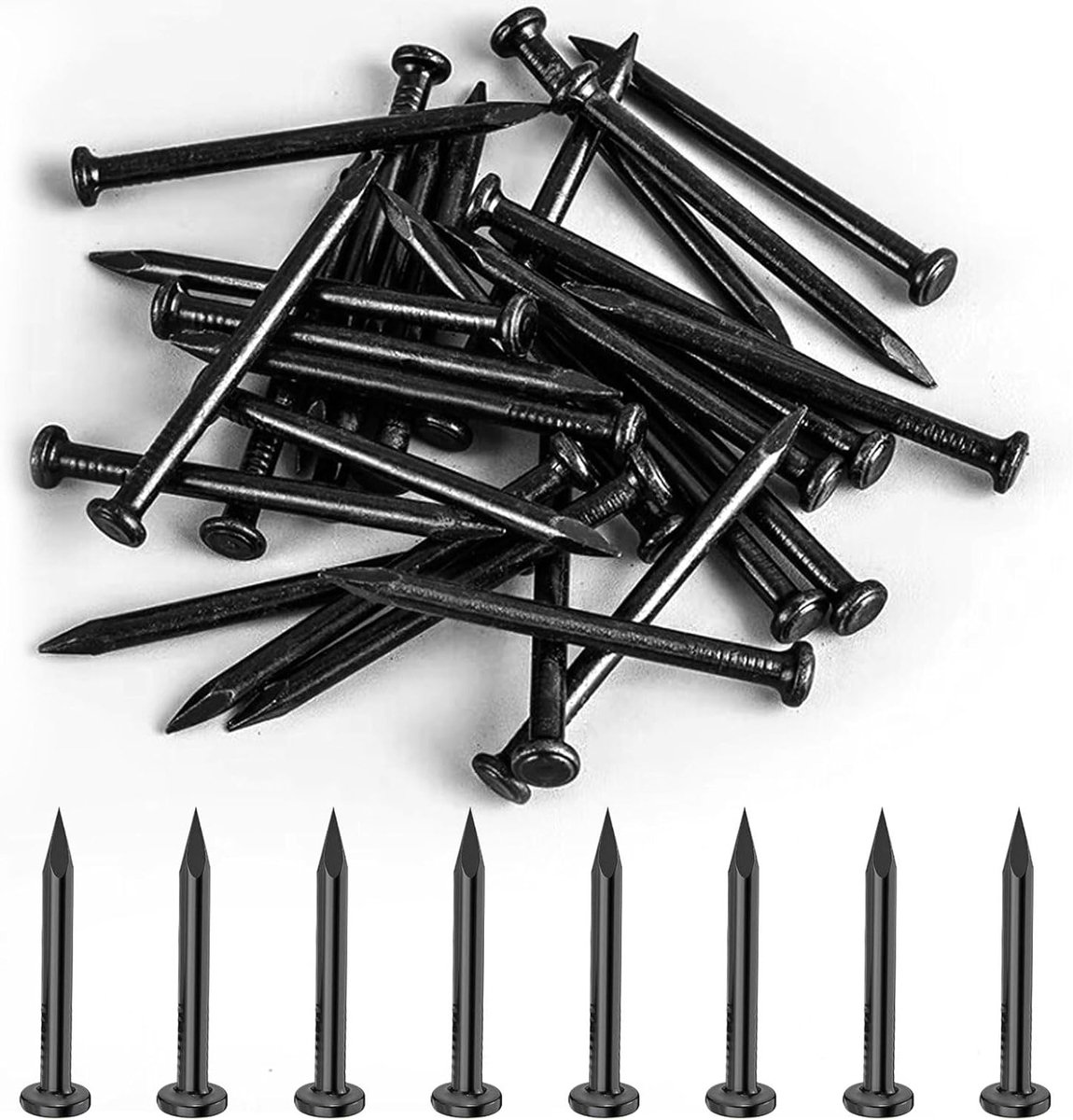 270 Stuks Stalen Spijkers voor Betonwanden, Perfect voor Fotolijsten en Houtbewerking, 25mm Spijkers voor Muren en Baksteen