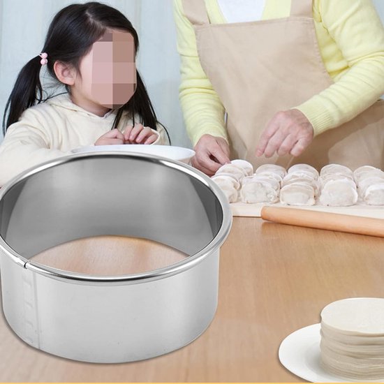 Set van 6 Ronde Raviolivormers en Dumpling Mallen van RVS voor DIY Koekjes en Mousse Desserts van Merkloos — afbeelding 4
