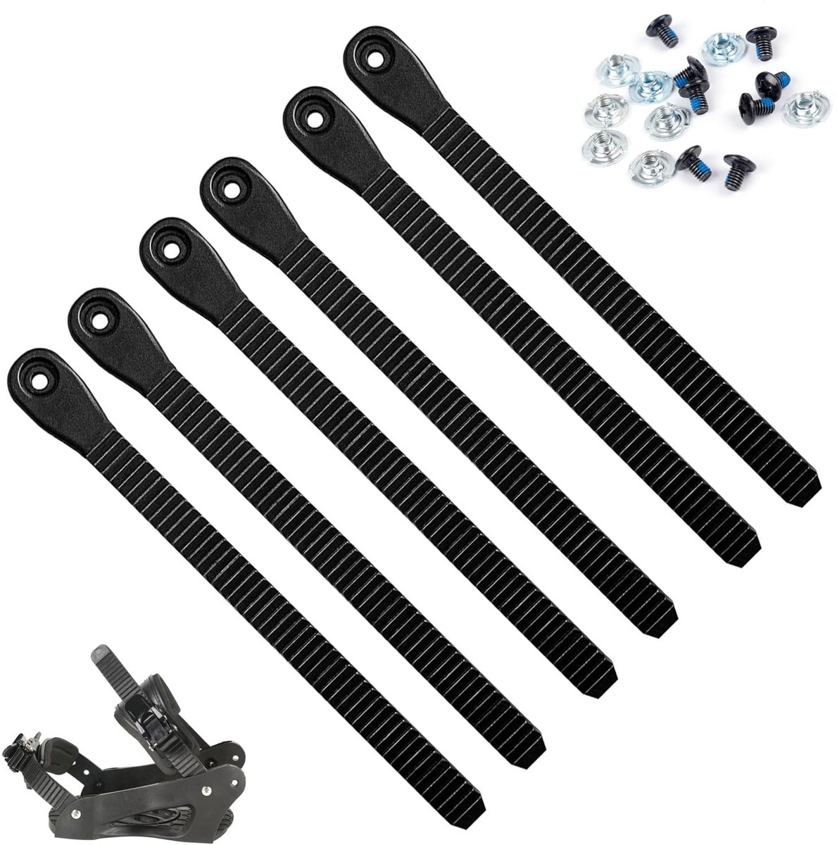 Store_9 - Snowboard Bindings - Snowboard Accessoires - Snel te bevestigen - Zwart - Snowboard Spare Parts - Ideaal voor snowboarders - 6 Stuks