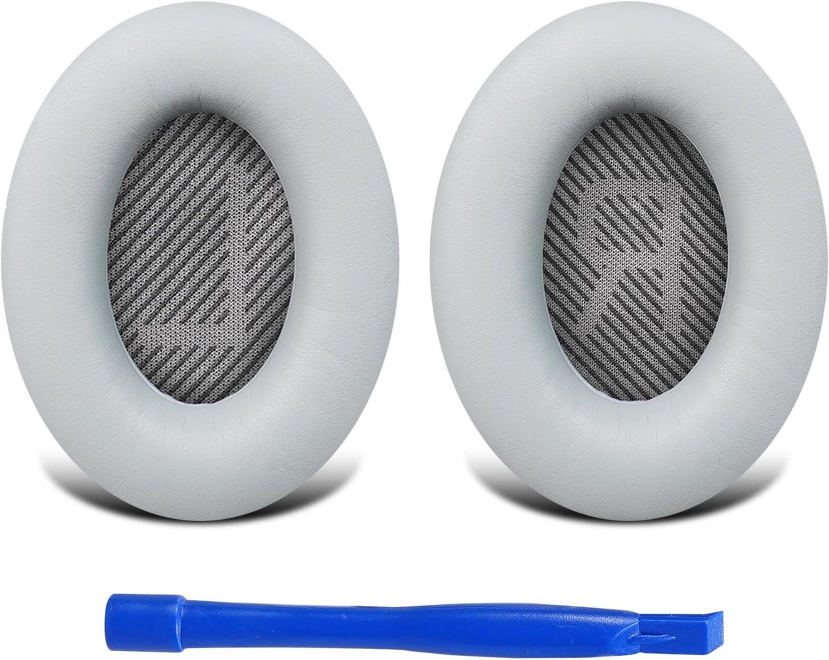 Zachte Oorkussens van Geheugenfoam voor Bose QuietComfort 35 II - Comfortabele Vervangende Oorkussens in Grijs voor Geluidsisolatie en Langdurig Gebruik
