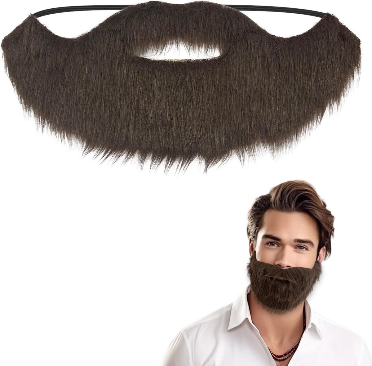 Grappige Neppartijbaard voor Mannen | Perfect voor Cosplay, Halloween en Verkleedfeestjes | Luxe Kunsthaar Beards