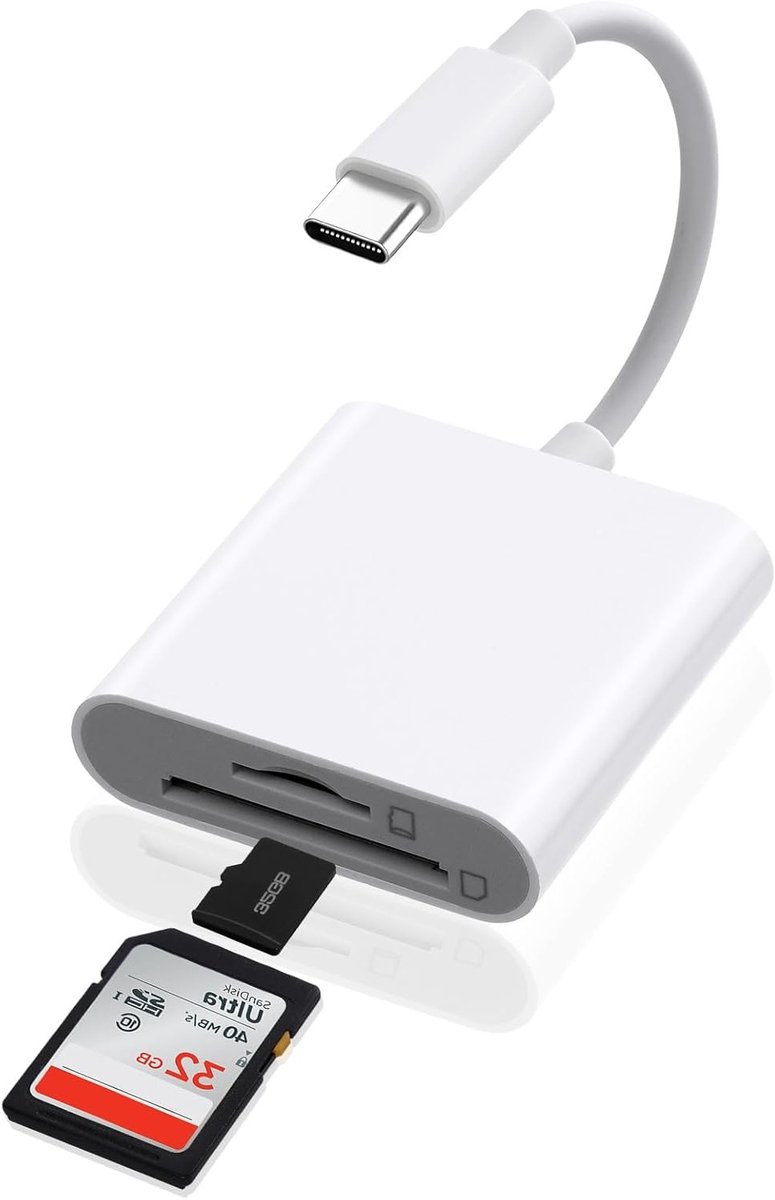 2-in-1 USB-C Adapter en TF Geheugenkaartlezer voor Type C Apparaten zoals Samsung, Huawei, MacBook en Tablets, Snelle Gegevensoverdracht en Compact Ontwerp