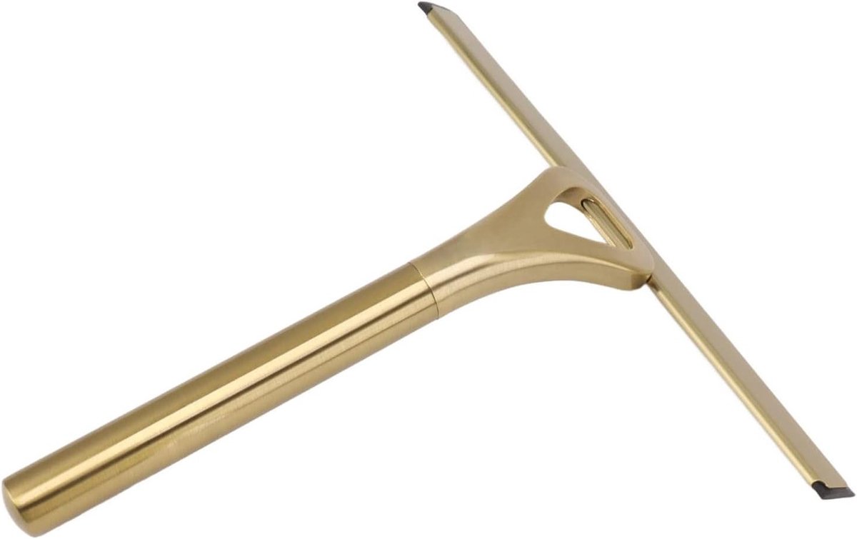 Multifunctioneel Douchegereedschap van Roestvrij staal, 10-inch Gouden Ruil voor Badkamer en Autoglas, met Haak voor Gemakkelijke Opberging en Reiniging