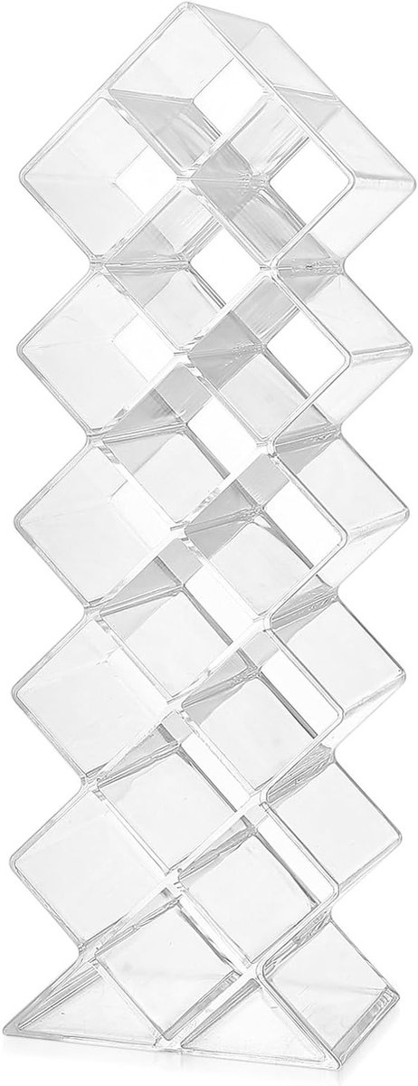 Lipstick Organizer met 16 Vakken van Acryl - Transparante Verticale Opbergoplossing voor Lipgloss en Make-up Tafel, Perfect voor Badkamer en Cosmetica Opslag
