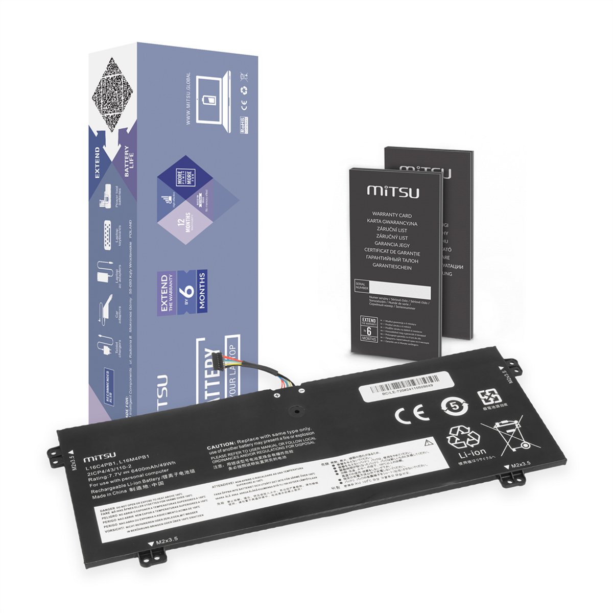 Mitsu Lenovo Serie - Batterij - YOGA 720-13IKB - 730-13IKB