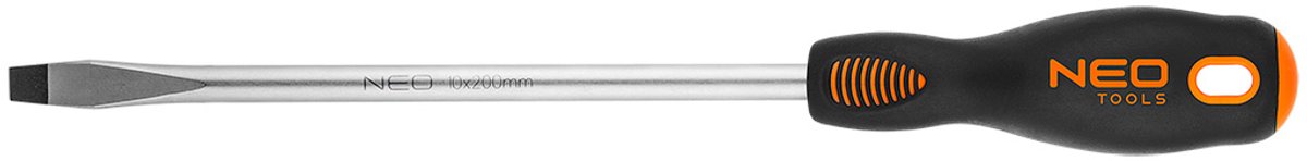 NEO Serie - Platte Schroevendraaier - 8.0 x 200 mm - Magnetische Punt - S2 Staal