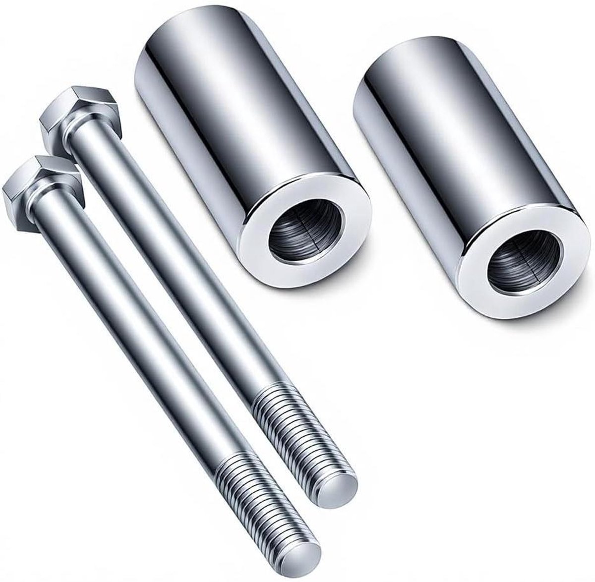 Stuurverhogers Motorfiets - Stuur Riser Kit - Comfortabeler Rijden - Verhoogt Stuur 2 inch - 1/2 inch Gatdiameter - Chroom