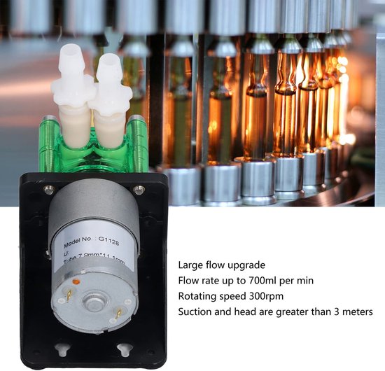 Store_9 - Peristaltische Pomp - Titratiepompen - Hoogstromend - Groen - DC12V - 700 ml per minuut - Geschikt voor laboratoria - Compact formaat van Merkloos — afbeelding 4