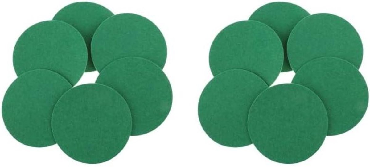 Air Hockey Vilt Pads - Pusher Vervanging - Air Hockey Spelen - Zelfklevend Gemakkelijk - 6 Stuks M - Groen