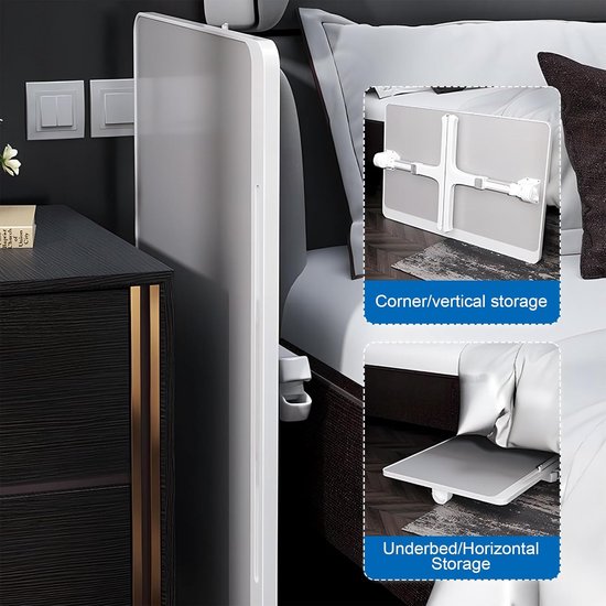 Vouwbare Computer Tafel - Draagbare Vouwtafel - Bedtafel in Hoogte en Hoek - Leesstandaard in Bed - Kleine Tafel voor Bank - Vloer - Werk - Studie - Lezen - Schrijven — afbeelding 3
