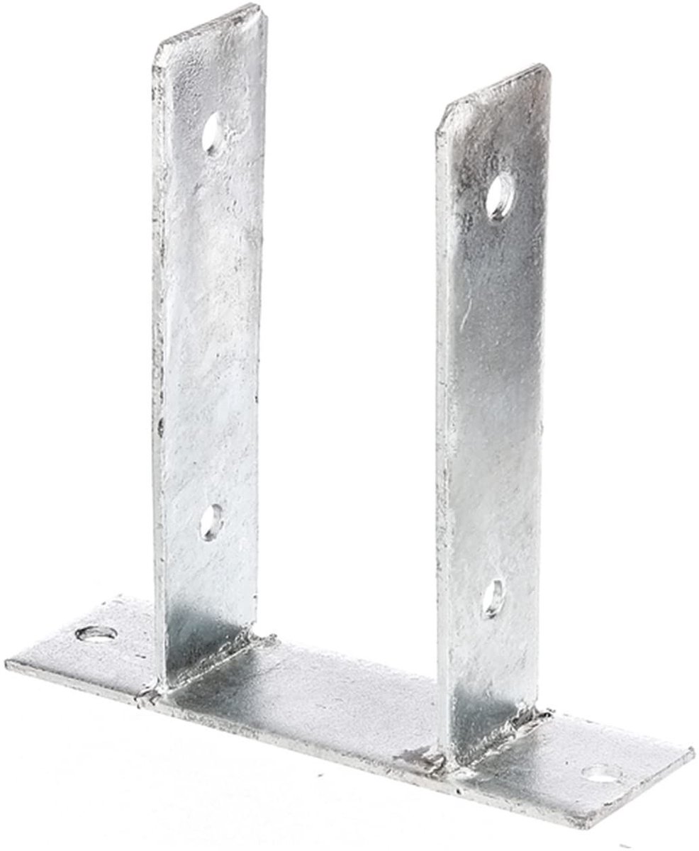1x Siwitec U-paalanker voor inschroeven, vrije breedte 71 mm, hoogte 200 mm, U-profiel van thermisch verzinkt staal, U-hoekbeugel, grondanker, balkdrager, schroefanker